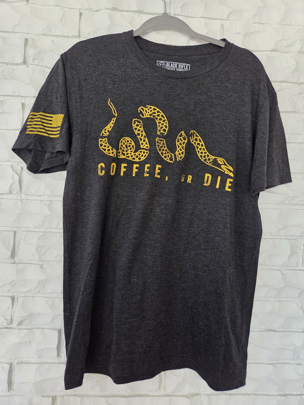 Black Rifle Dark Gray 'Coffee or Die' Short Sleeve Tee